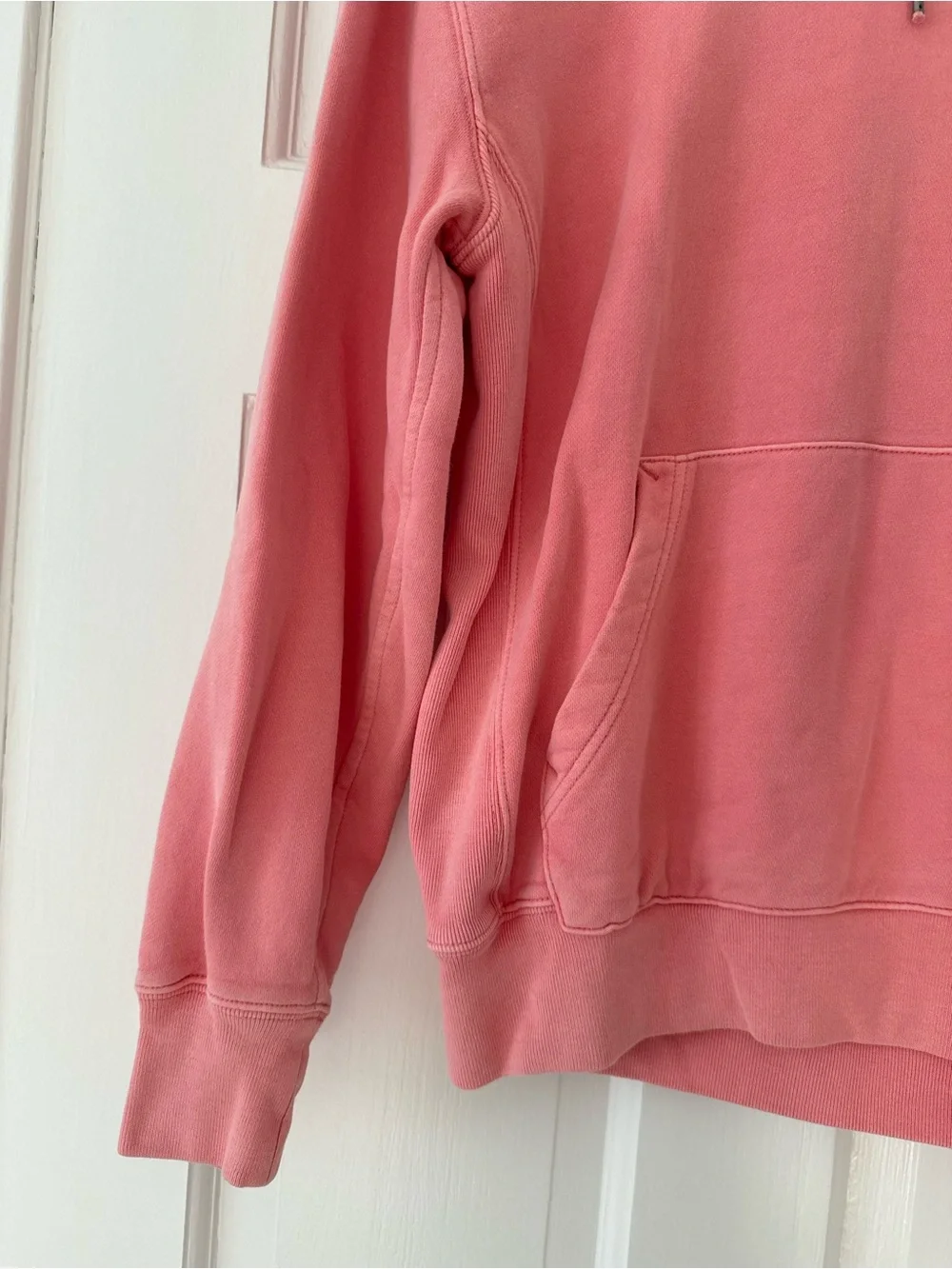J. Crew Men's Hooded Pullover Sweatshirt - Coral Pink/Salmon